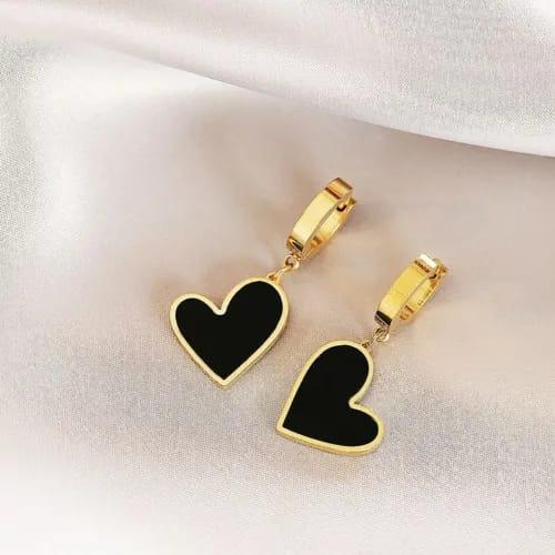 Heart Drop Glam Earrings - ThePeppyStore