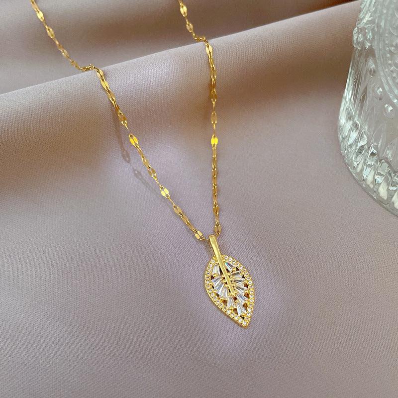 Dazzling Leaf Necklace - ThePeppyStore