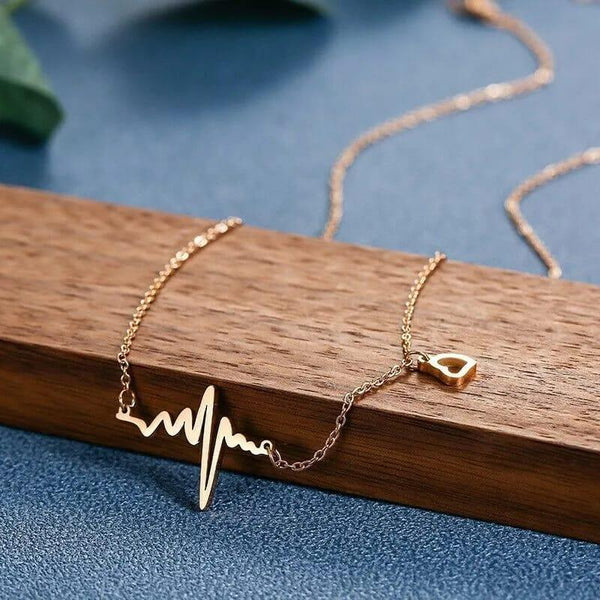 Heartbeat Wave Ecg Necklace - ThePeppyStore