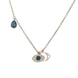 Blue Evil Eye Rose Gold Necklace - ThePeppyStore