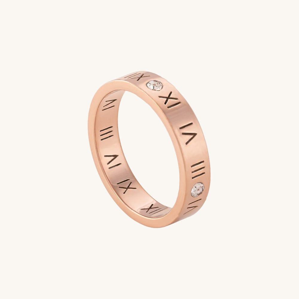 Roman Numericals Ring - Sizes Available (Select From Drop Down) - ThePeppyStore