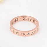 Roman Numericals Ring - Sizes Available (Select From Drop Down) - ThePeppyStore