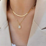 Double Layered Gold plated Necklace - ThePeppyStore