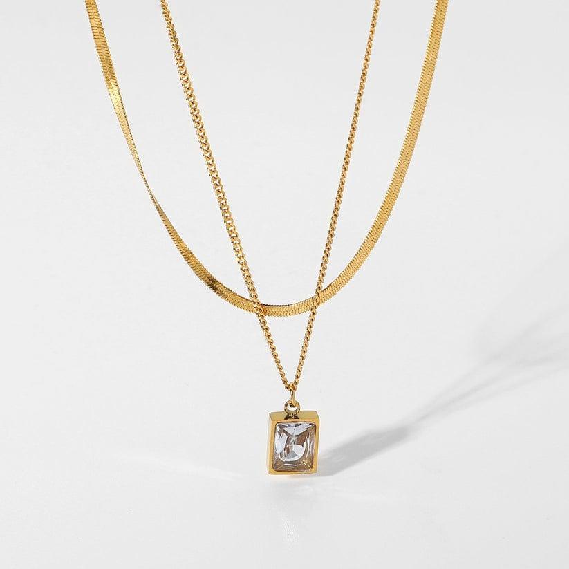 Double Layered Gold plated Necklace - ThePeppyStore