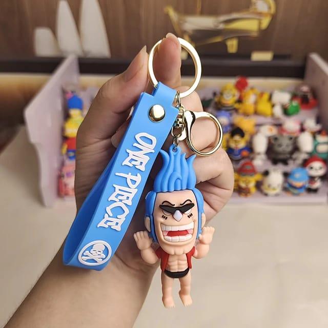 One Piece 3D Silicon Keychain with Bagcharm and Strap (Choose From DropDown Menu) - ThePeppyStore