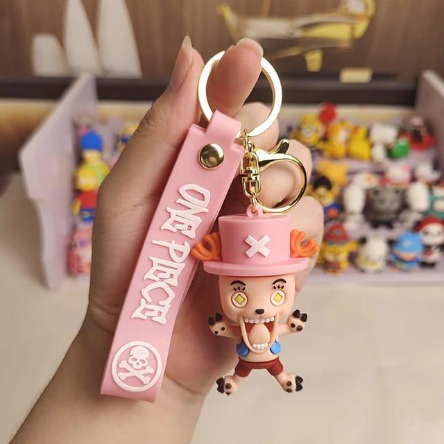 One Piece 3D Silicon Keychain with Bagcharm and Strap (Choose From DropDown Menu) - ThePeppyStore