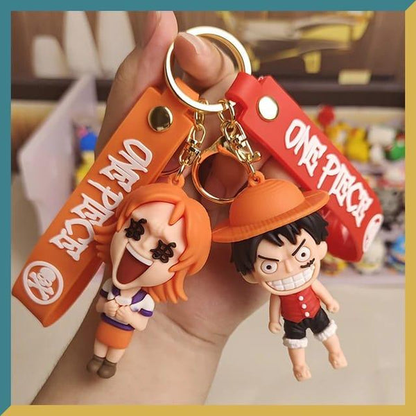 One Piece 3D Silicon Keychain with Bagcharm and Strap (Choose From DropDown Menu) - ThePeppyStore