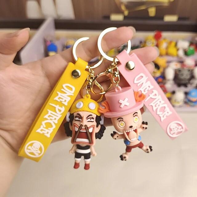 One Piece 3D Silicon Keychain with Bagcharm and Strap (Choose From DropDown Menu) - ThePeppyStore