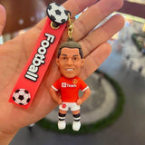 Ronaldo - Football Player Silicon Keychains with Bagcharm and Strap (Select From Drop Down Menu) - ThePeppyStore
