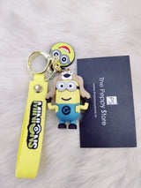 Minion Silicon Keychain with Bagcharm and Strap (Cosplay animal version) - Select from Drop Down Menu