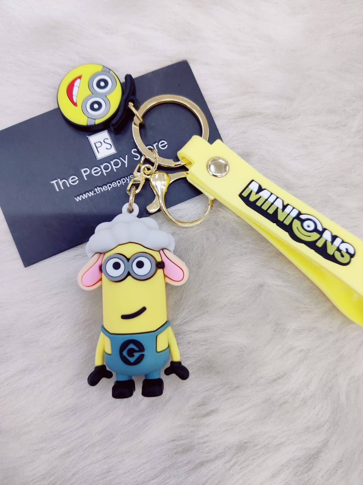 Minion Silicon Keychain with Bagcharm and Strap (Cosplay animal version) - Select from Drop Down Menu