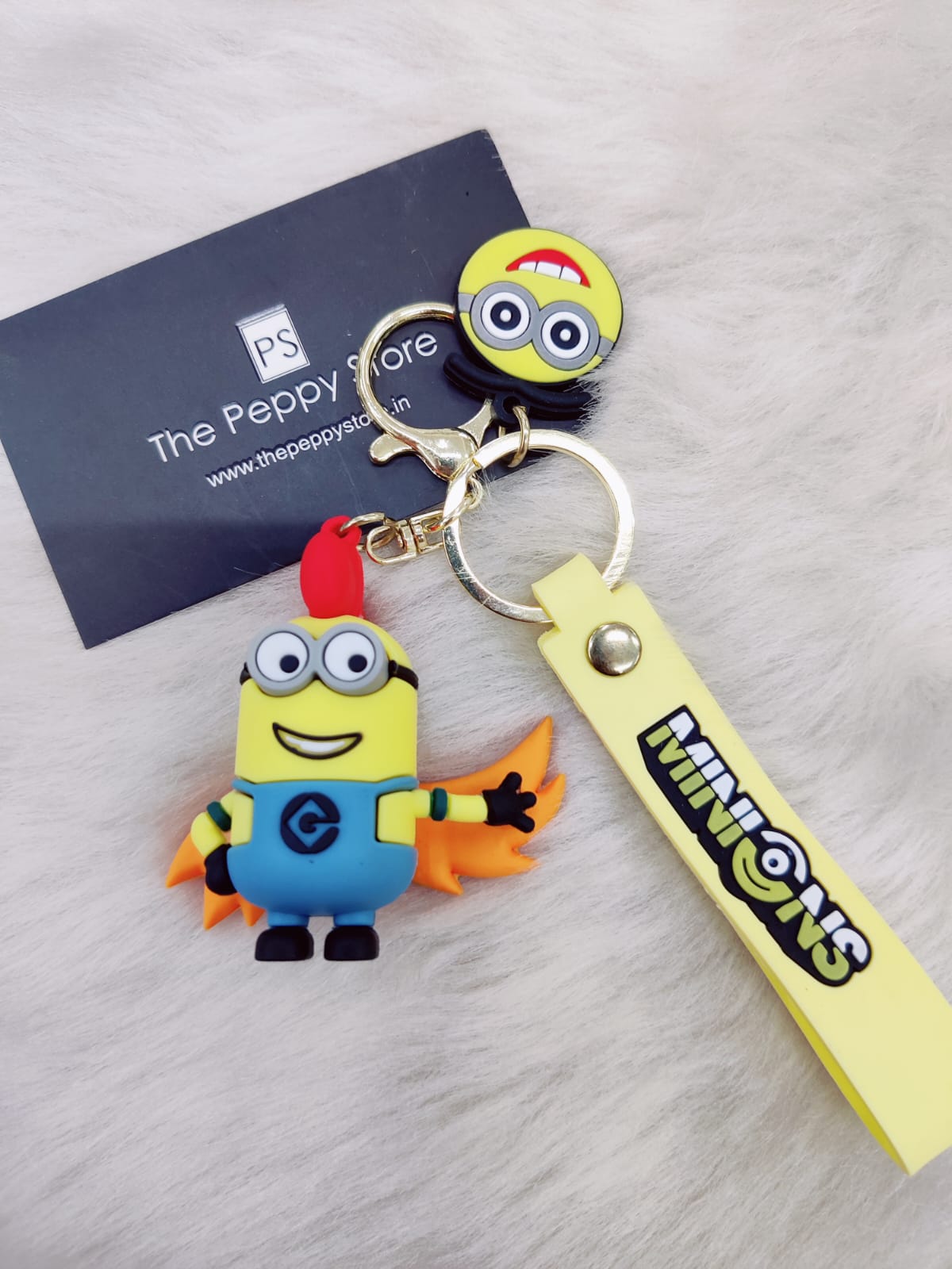 Minion Silicon Keychain with Bagcharm and Strap (Cosplay animal version) - Select from Drop Down Menu