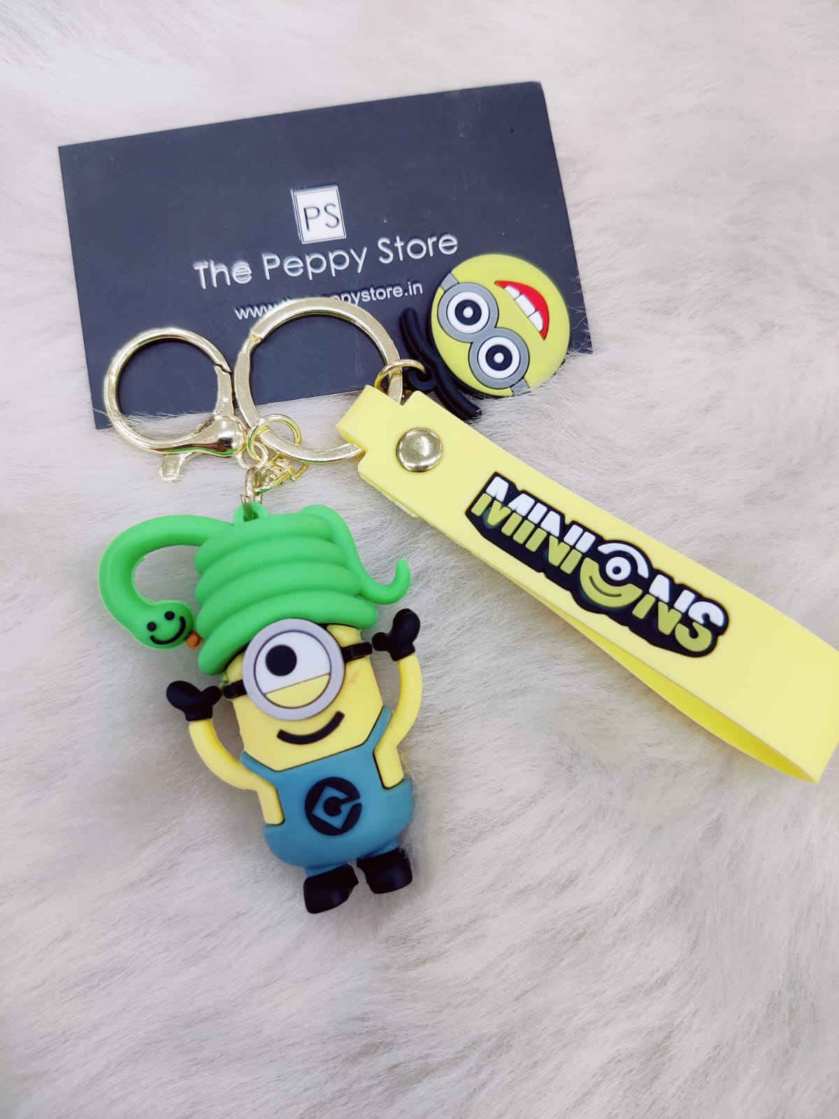 Minion Silicon Keychain with Bagcharm and Strap (Cosplay animal version) - Select from Drop Down Menu