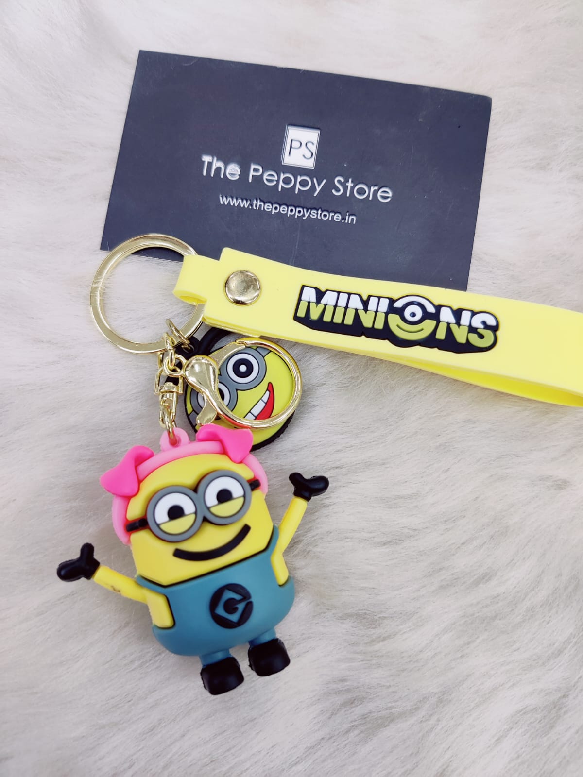 Minion Silicon Keychain with Bagcharm and Strap (Cosplay animal version) - Select from Drop Down Menu