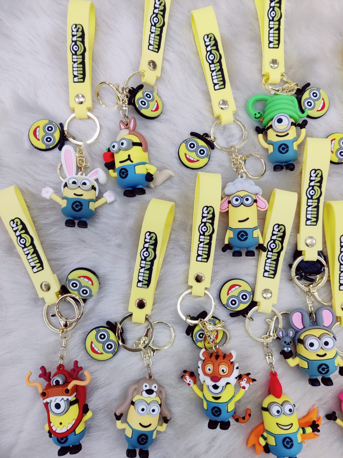 Minion Silicon Keychain with Bagcharm and Strap (Cosplay animal version) - Select from Drop Down Menu