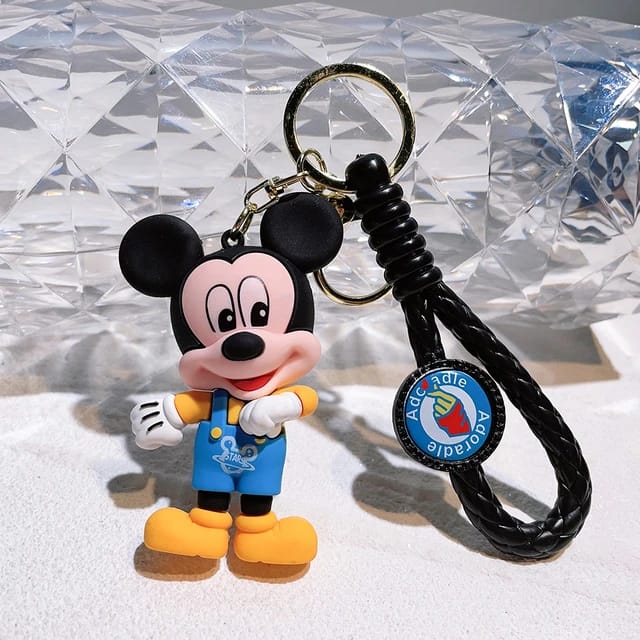 Disney Mickey and Minnie Mouse Keychain Set - Bundle with 2 Disney