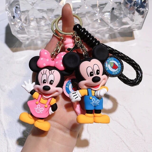 Mickey Mouse Keychain with Bagcharm And Strap (Select From Drop Down Menu)