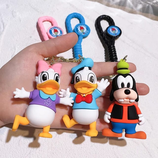 Mickey Mouse Keychain with Bagcharm And Strap (Select From Drop Down Menu)
