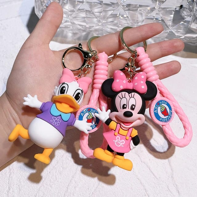 Mickey Mouse Keychain with Bagcharm And Strap (Select From Drop Down Menu)