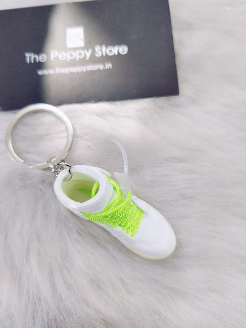 3D Sneaker Keychain - White