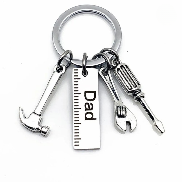 Dad Metal Keychain
