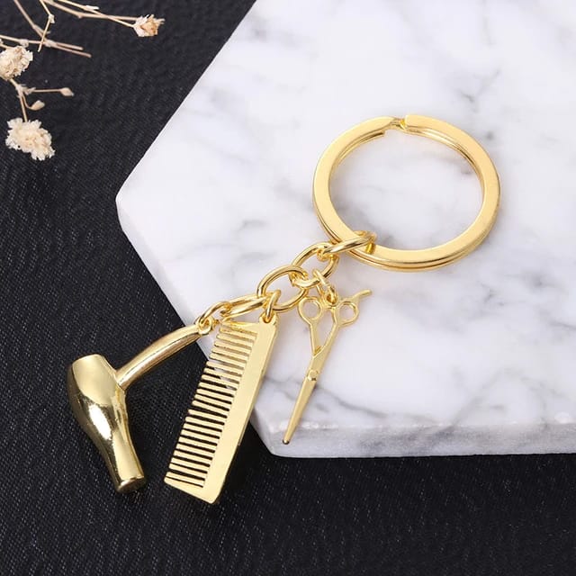 Hair Accesories 3-In-1 Metal Keychain (Select From Drop Down)