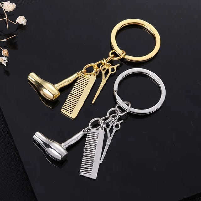 Hair Accesories 3-In-1 Metal Keychain (Select From Drop Down)