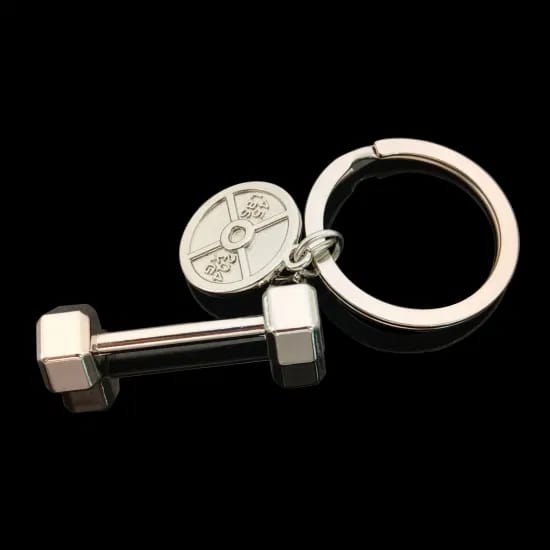 Dumbell Metal Keychain