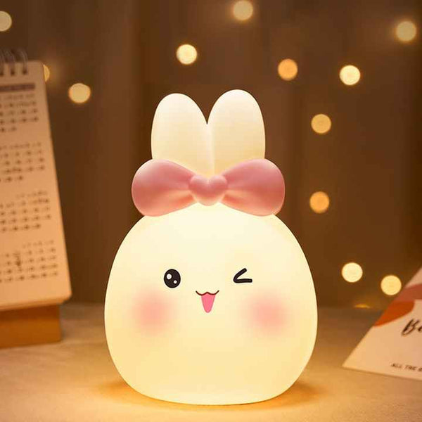 Cute Bunny Silicon 3D Lamp