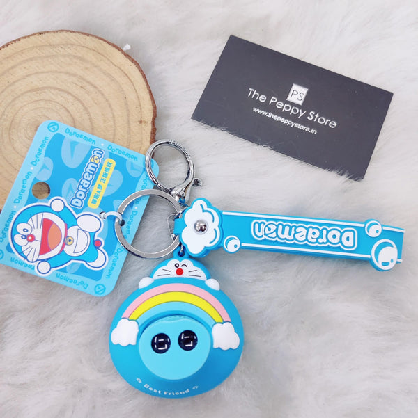 Doraemon Projector Keychain with Bagcharm and Strap