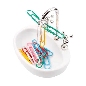 Magnetic Sink Design Paper Clip Holder (Select From Drop Down)