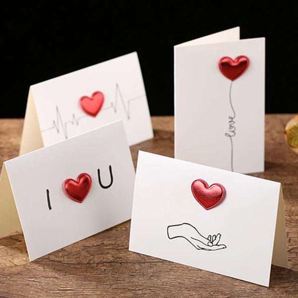 Glossy Heart Greeting Card (Select From Drop Down)