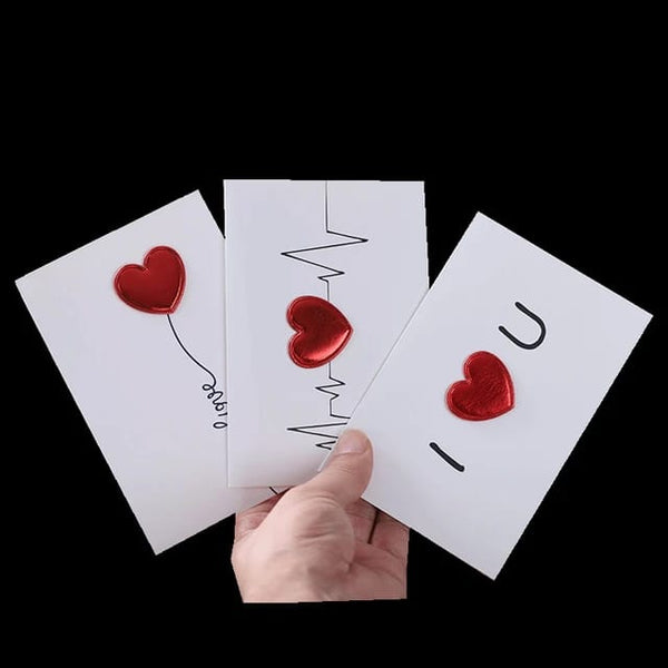Glossy Heart Greeting Card (Select From Drop Down)