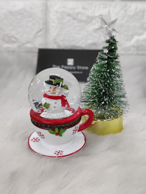 Christmas Mini Snowman Snow Globe Decorative Showpiece