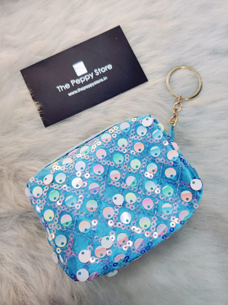 Cute Multicoloured Mini Pouch With Keychain (Select From Drop Down Menu)