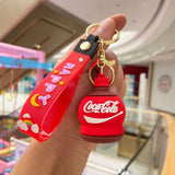 Cute Beverage 3D Silicon Keychain With Bagcharm and Strap (Select from Drop Down Menu)