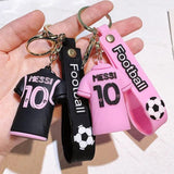 Football Player Jersey Silicon Keychains with Bagcharm and Strap (Select From Drop Down Menu)