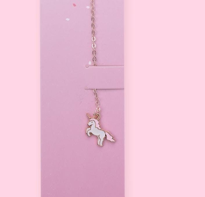 Pink Unicorn Mini Charm Necklace