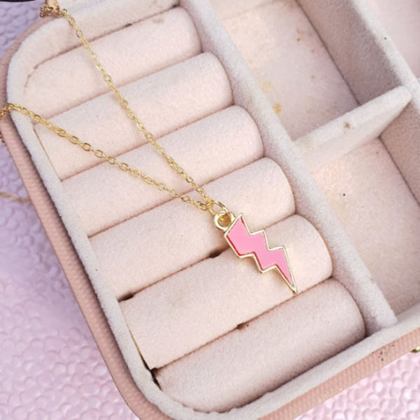 Pink Flash Pendant Necklace