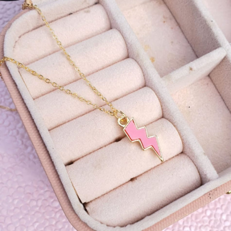 Pink Flash Pendant Necklace