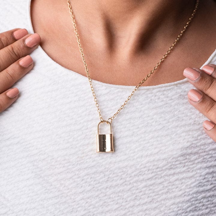 Rosegold Lock Necklace