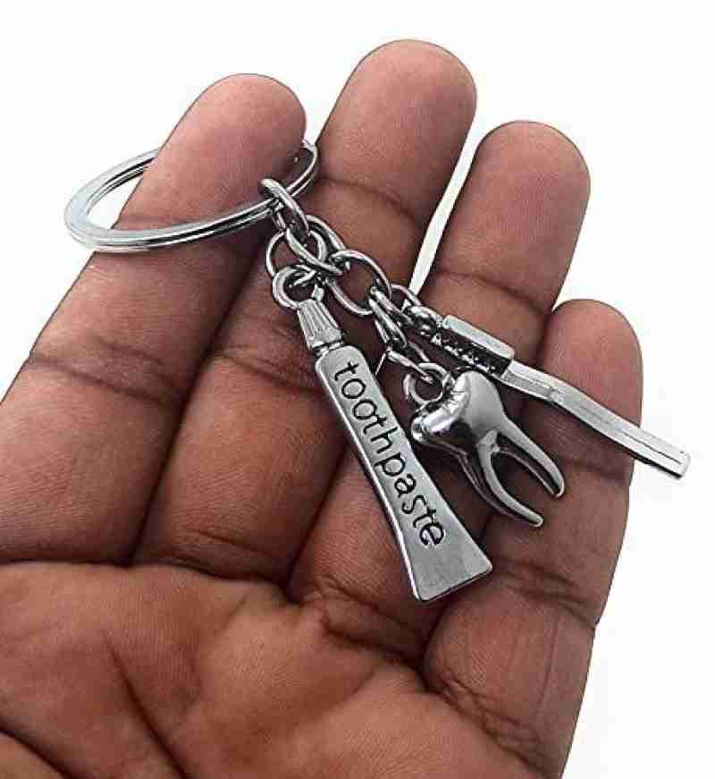 Dentist 3-In-1 Enamel Metal Keychain