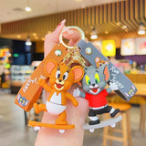 Tom And Jerry Silicon Keychain With Bagcharm And Strap (Set of 2)