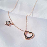 Minimalist Heart & Star Necklace