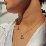 Minimalist Heart & Star Necklace