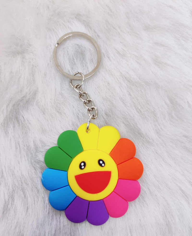 Flower Rubber Keychain - Multicolour