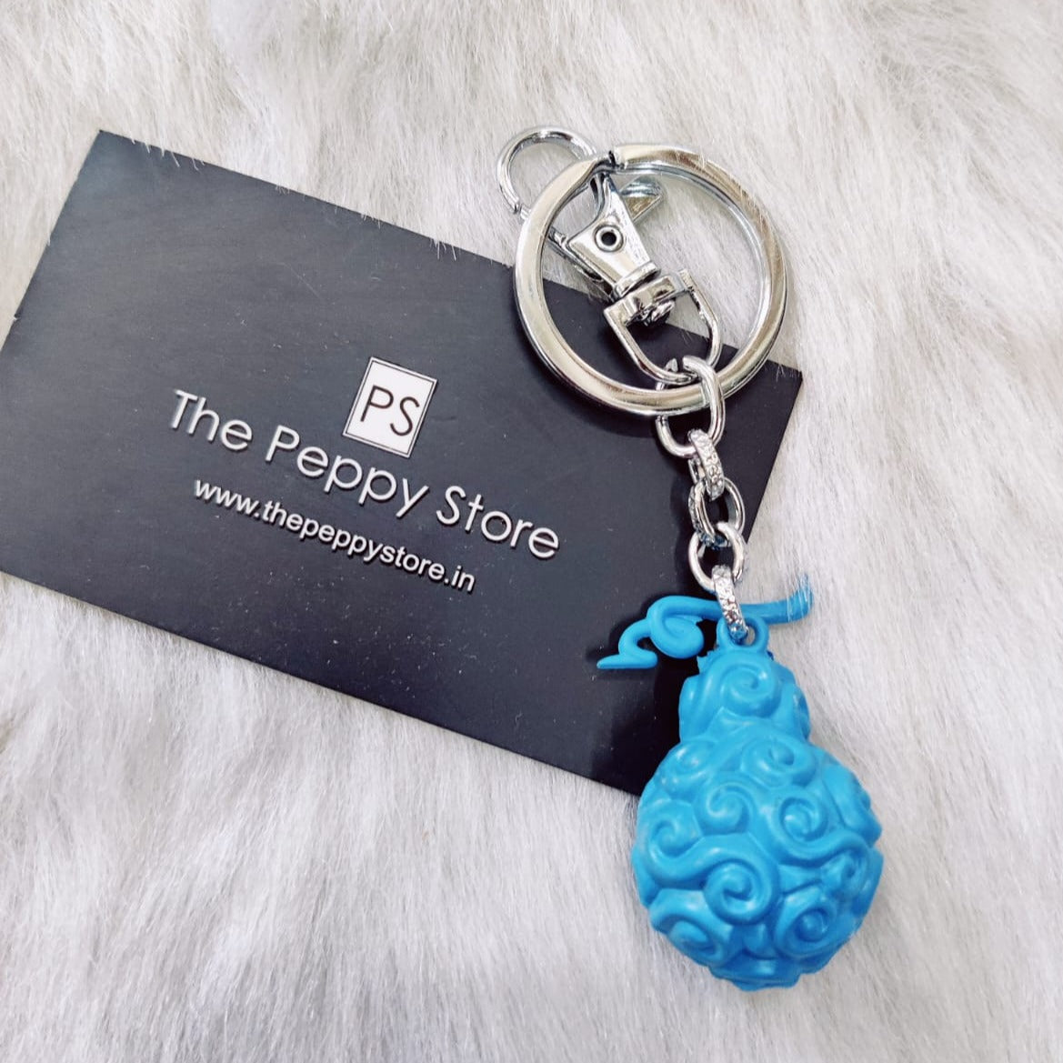 Blue Devil Fruit 3D Keychain with Bagcharm