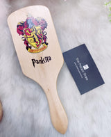 Personalised Harry Potter Themed Wooden Hair Brush (No Cod Allowed On This Product) - Prepaid Orders Only