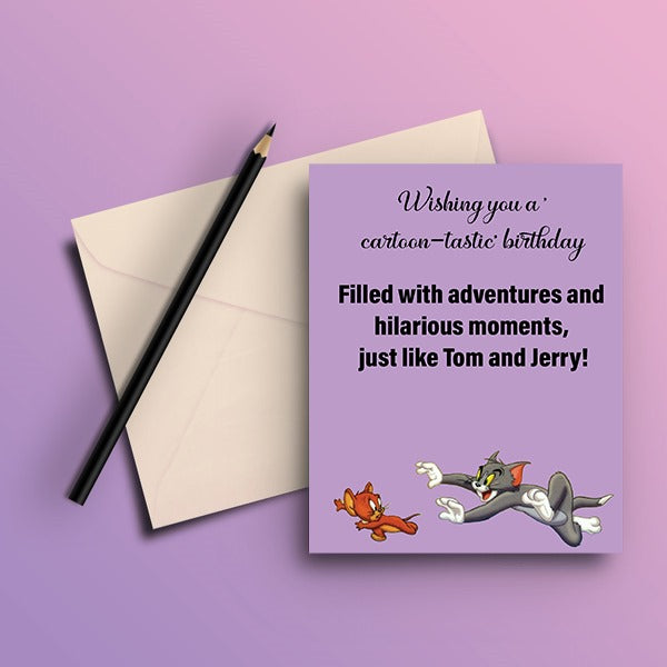 Tom and Jerry Happy Birthday Greeting Card