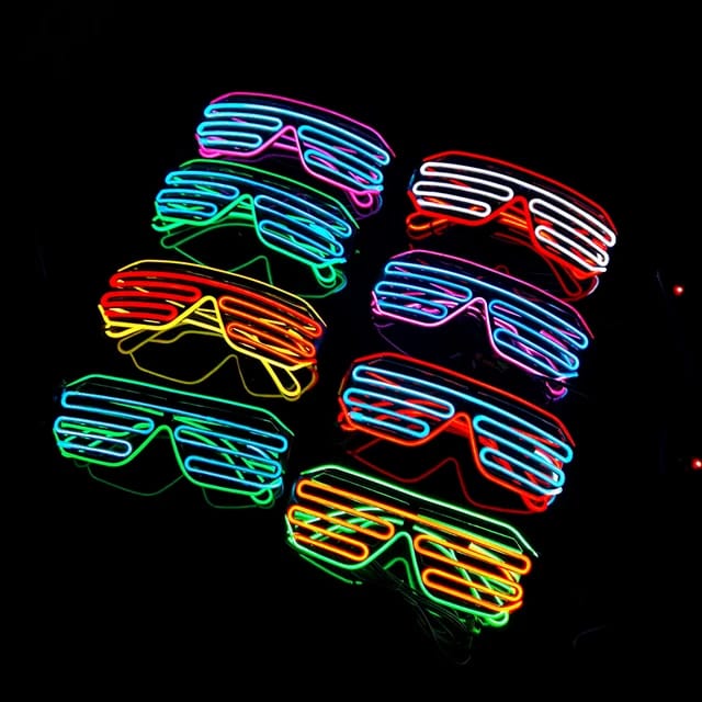 Colorful LED Glowing Party Flashing Light Glowing Glasses (Select From Drop Down Menu)